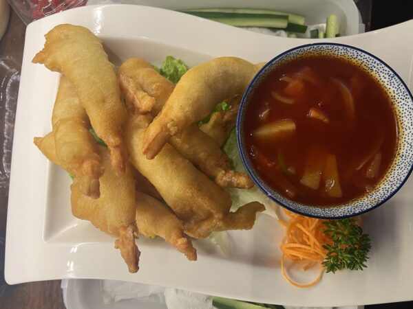 70.Beignet de scampis a la_ sauce aigre-douce
